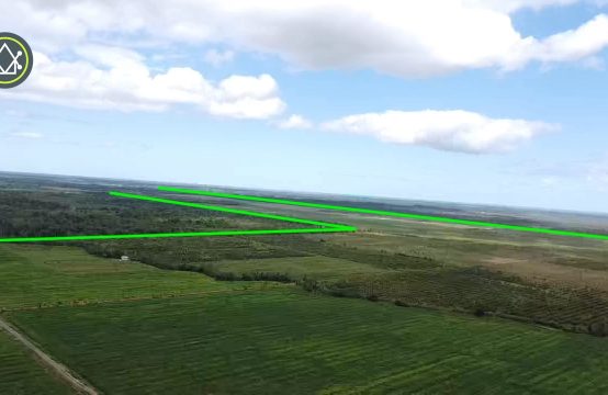 Perimeter outline of farm land in Kendal, Belize